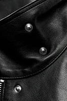 100% LEATHER OVERSIZE JACKET ZW COLLECTION