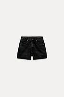 TRF HIGH-WAISTED MOM FIT DENIM SHORTS