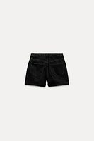 TRF HIGH-WAISTED MOM FIT DENIM SHORTS