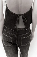 TRF DENIM HALTER TOP