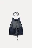 TRF DENIM HALTER TOP