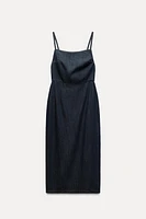 TRF DENIM MIDI DRESS