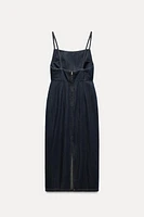 TRF DENIM MIDI DRESS