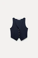 BASIC KNIT SHORT VEST