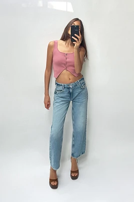 BASIC KNIT CROP TOP