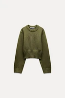 BASIC KNIT WIDE SLEEVE SWEATER