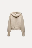 HOODED KNIT SWEATER