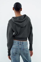 HOODED KNIT SWEATER