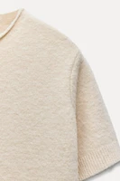 SOFT SHORT SLEEVE KNIT SWEATER