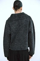 BASIC KNIT SWEATER WITH PATCH POCKETS