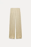 TEXTURED WIDE LEG PANTS