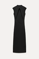 CUT OUT STRETCH MIDI DRESS