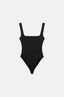 SQUARE NECK STRETCH CONTOURING BODYSUIT