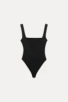 SQUARE NECK STRETCH CONTOURING BODYSUIT