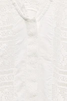 LACE INSERT SHIRT ZW COLLECTION