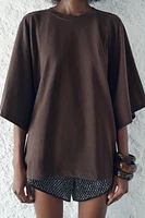 KIMONO SLEEVE COTTON T-SHIRT