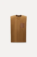 SHOULDER PAD LABEL T-SHIRT