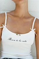 FLOWER TEXT BOW TOP