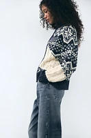 CABLE KNIT JACQUARD CARDIGAN