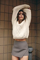 CABLE KNIT SWEATER