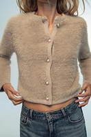 FAUX FUR KNIT JACKET