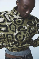 JACQUARD KNIT ANIMAL PATTERN SWEATER