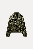 JACQUARD KNIT ANIMAL PATTERN SWEATER