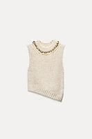 CHUNKY KNIT SWEATER VEST