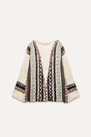 OVERSIZED JACQUARD CARDIGAN