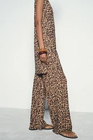 LONG KNITTED TOP WITH ANIMAL PRINT