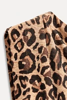 LONG KNITTED TOP WITH ANIMAL PRINT