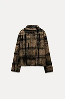 PLAID JACQUARD KNIT SWEATER