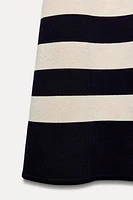 SHORT STRIPED KNIT DRESS