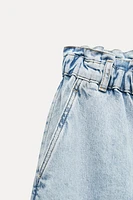 HIGH-WAISTED PAPERBAG BAGGY JEANS Z1975