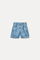 LOOSE FIT WIDE LEG Z1975 DENIM SHORTS