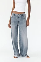 TRF RELAXED FOLD UP LOW-RISE JEANS