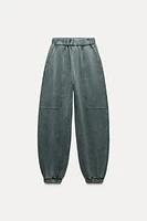 WASHED EFFECT JOGGER PANTS