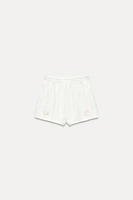 TEXT PLUSH SHORTS