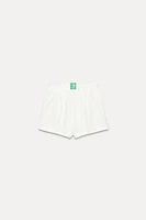 TEXT PLUSH SHORTS