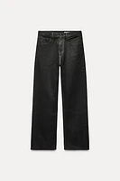 RELAXED MID WAIST WAXED JEANS ZW COLLECTION