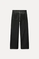 RELAXED MID WAIST WAXED JEANS ZW COLLECTION