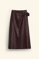 100% LEATHER SKIRT WITH BUCKLE LIMITED EDITION