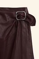 100% LEATHER SKIRT WITH BUCKLE LIMITED EDITION