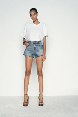 LOW WAIST RIPPED Z1975 DENIM SHORTS