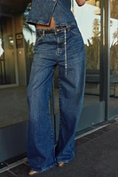 MID-RISE Z1975 WIDE LEG BELTED JEANS