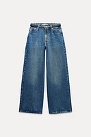 MID-RISE Z1975 WIDE LEG BELTED JEANS