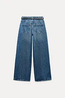 MID-RISE Z1975 WIDE LEG BELTED JEANS