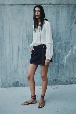 Z1975 WRAP DENIM SKORT