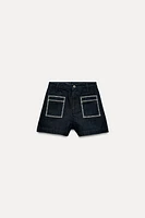 EMBROIDERED Z1975 DENIM SHORTS