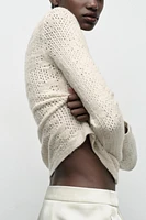 ROMANTIC POINTELLE KNIT CARDIGAN